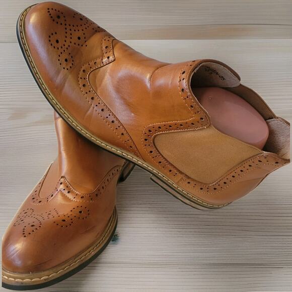 Bruno Marc Men's Urban Brown Leather Ankle Boots Size 10.5 New w/o Box See Desc - Picture 7 of 11